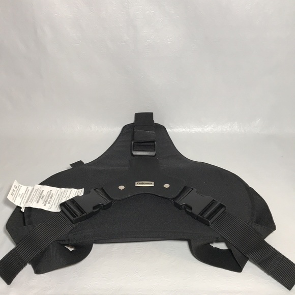 Fellowes Chair 15" Back Support Black Pad Model 80376 Triangle Shape - Picture 2 of 8